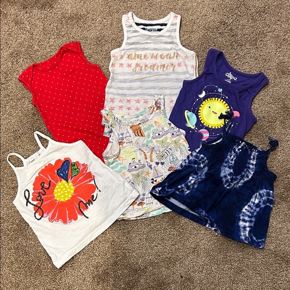 Cat & Jack Other - Cat & Jack Colorful Tank Top Bundle of 6 12-18 Months